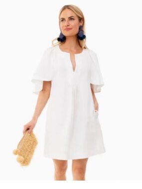 Tuckernuck Pomander White Flutter-Sleeve Dress size XL